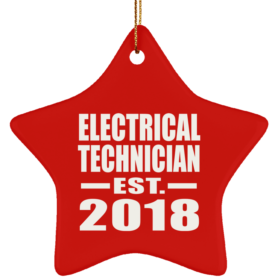 Electrical Technician Established EST. 2018 - Star Ornament