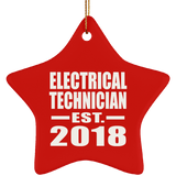 Electrical Technician Established EST. 2018 - Star Ornament