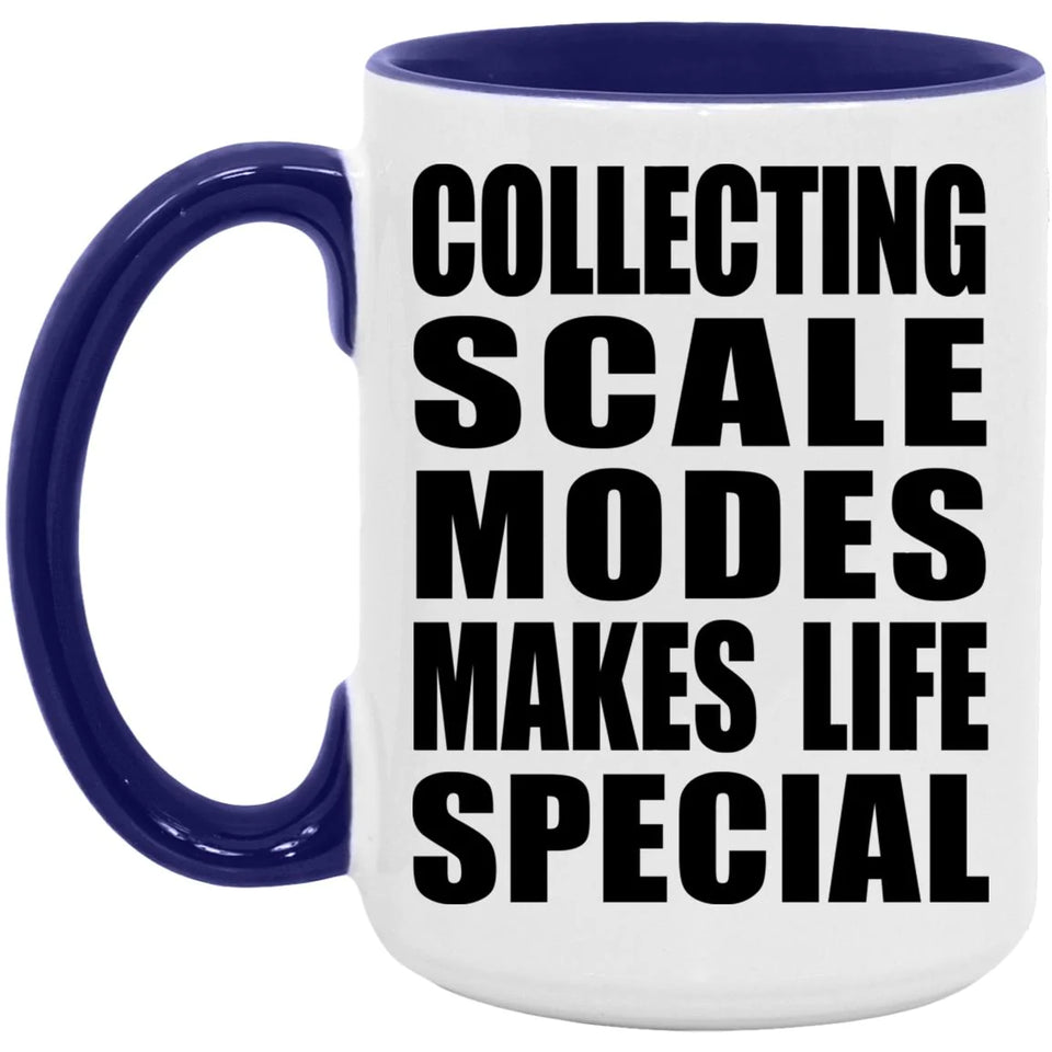 Collecting Scale Modes Makes Life Special - 15oz Accent Mug Purple