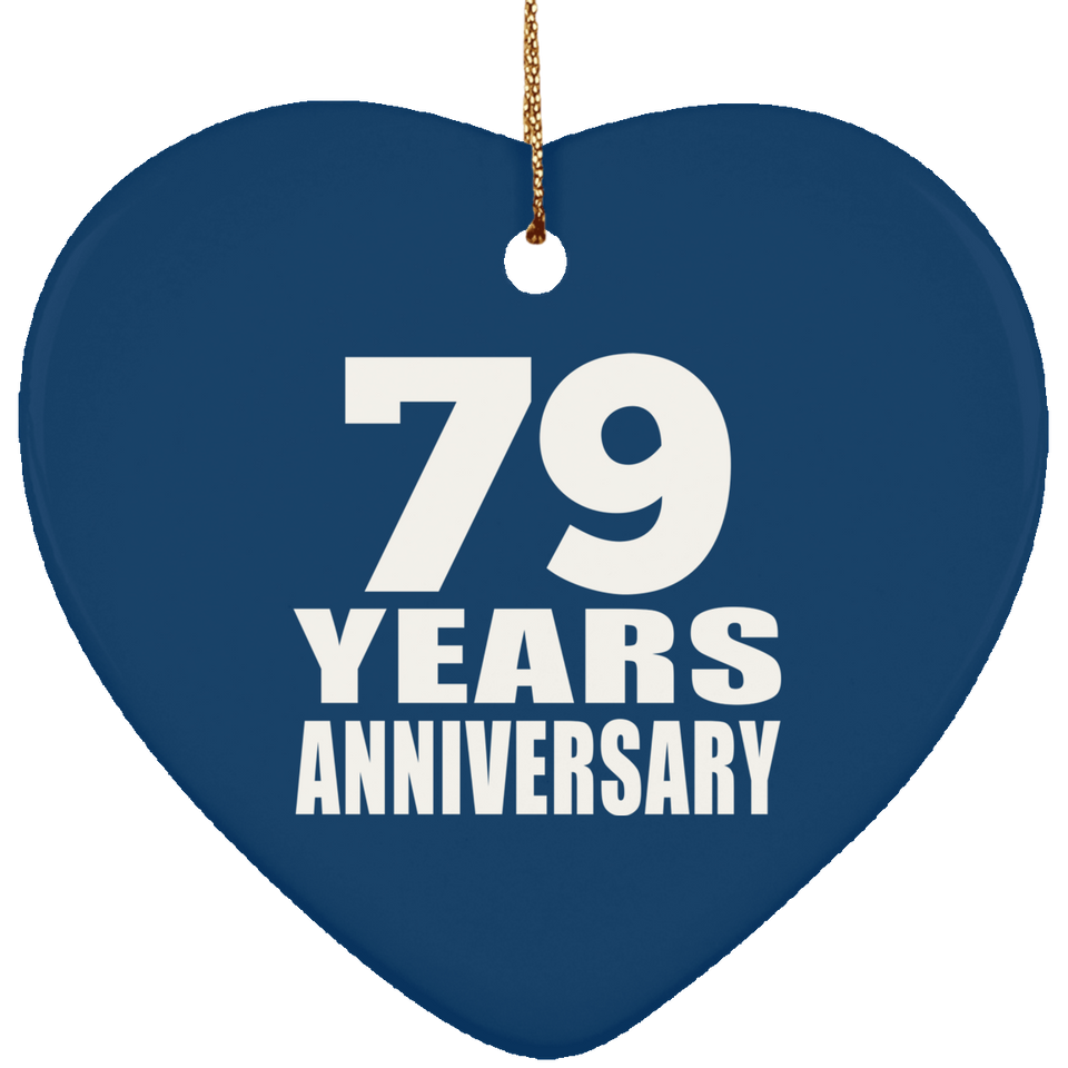 79th Anniversary 79 Years - Heart Ornament