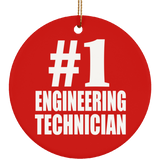 Number One #1 Engineering Technician - Circle Ornament