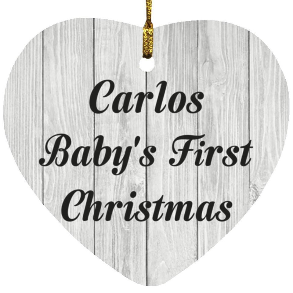 Carlos Baby's First Christmas - Heart Ornament F