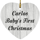 Carlos Baby's First Christmas - Heart Ornament F
