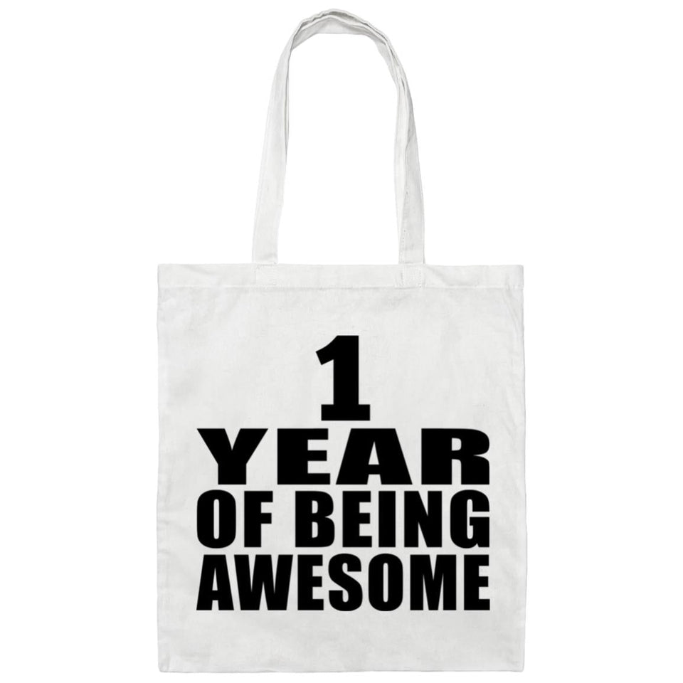1st Birthday 1 Year Of Being Awesome - Tote Bag White