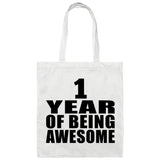 1st Birthday 1 Year Of Being Awesome - Tote Bag White