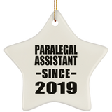 Paralegal Assistant Since 2019 - Star Ornament
