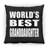 World's Best Granddaughter - Throw Pillow Black
