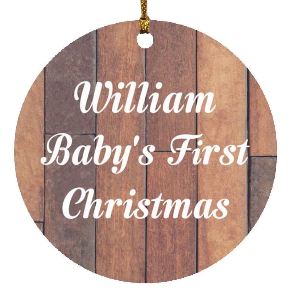 William Baby's First Christmas - Circle Ornament E