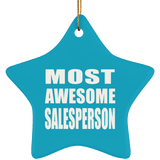 Most Awesome Salesperson - Star Ornament