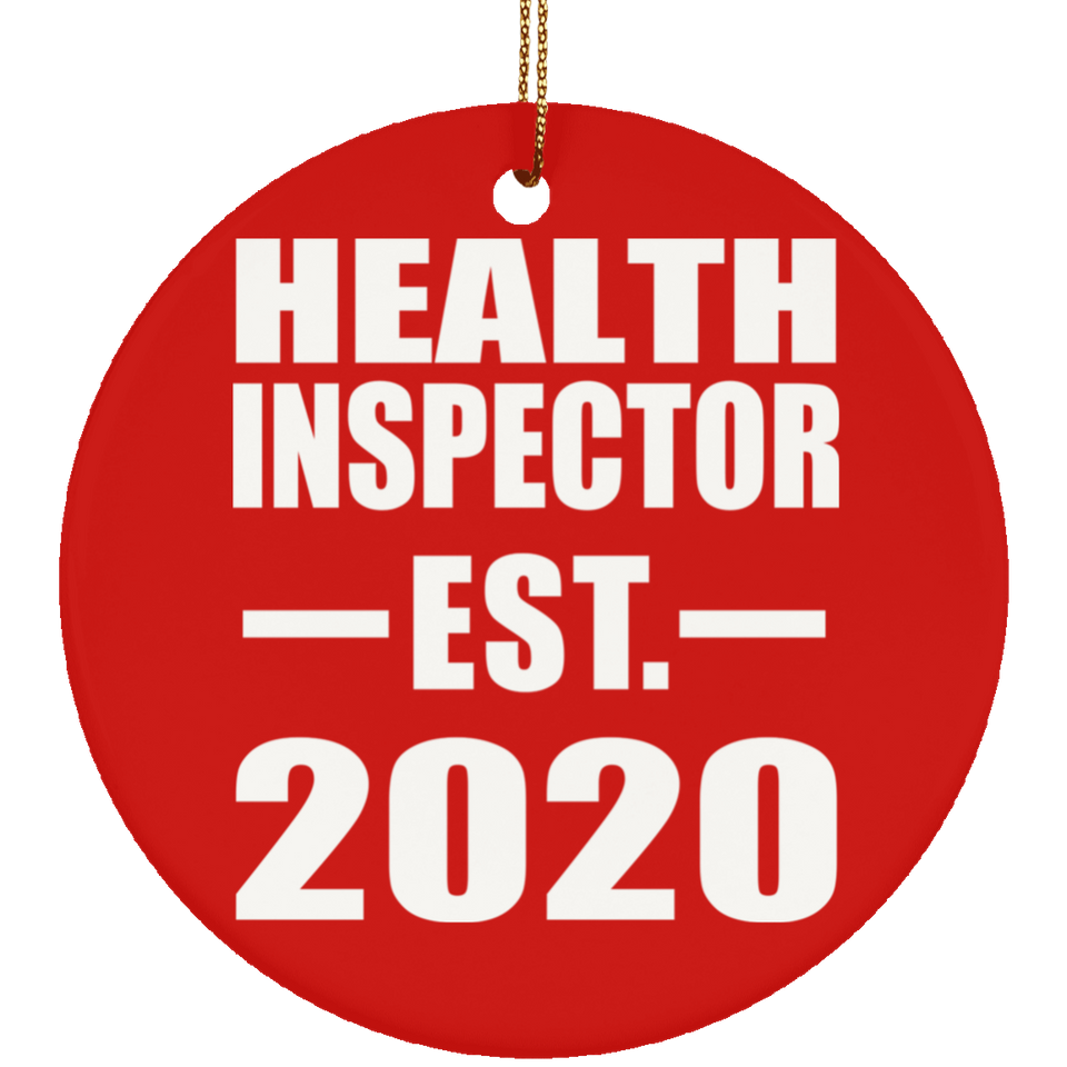 Health Inspector Established EST. 2020 - Circle Ornament