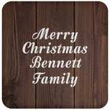 Merry Christmas Bennett Family - Drink Coaster D