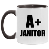 A+ Janitor - 11oz Accent Mug Black