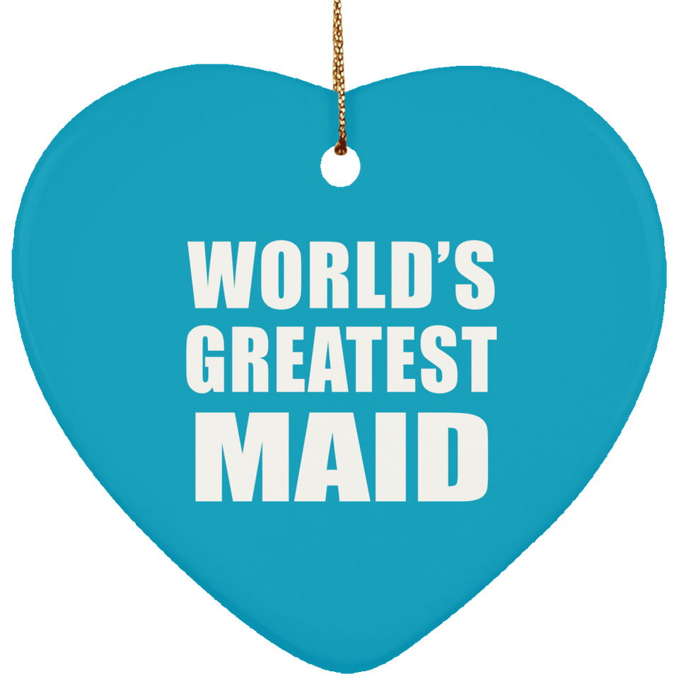 World's Greatest Maid - Heart Ornament
