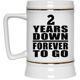 2nd Anniversary 2 Years Down Forever to Go - Beer Stein
