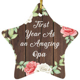 First Year As An Amazing Opa - Star Ornament A