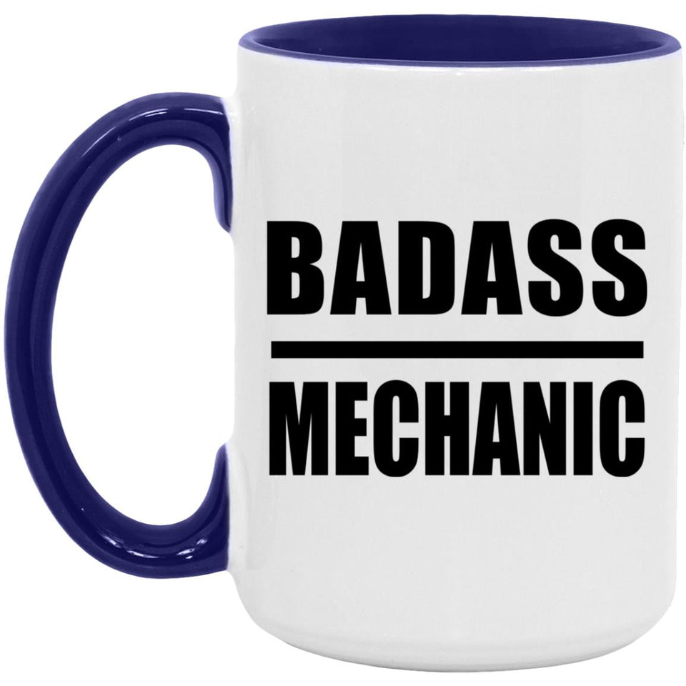 Badass Mechanic - 15oz Accent Mug Purple