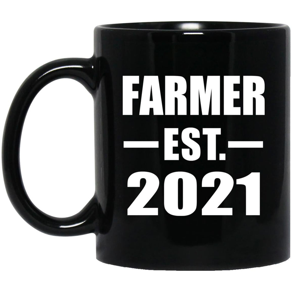 Farmer Established EST. 2021 - 11oz Coffee Mug Black