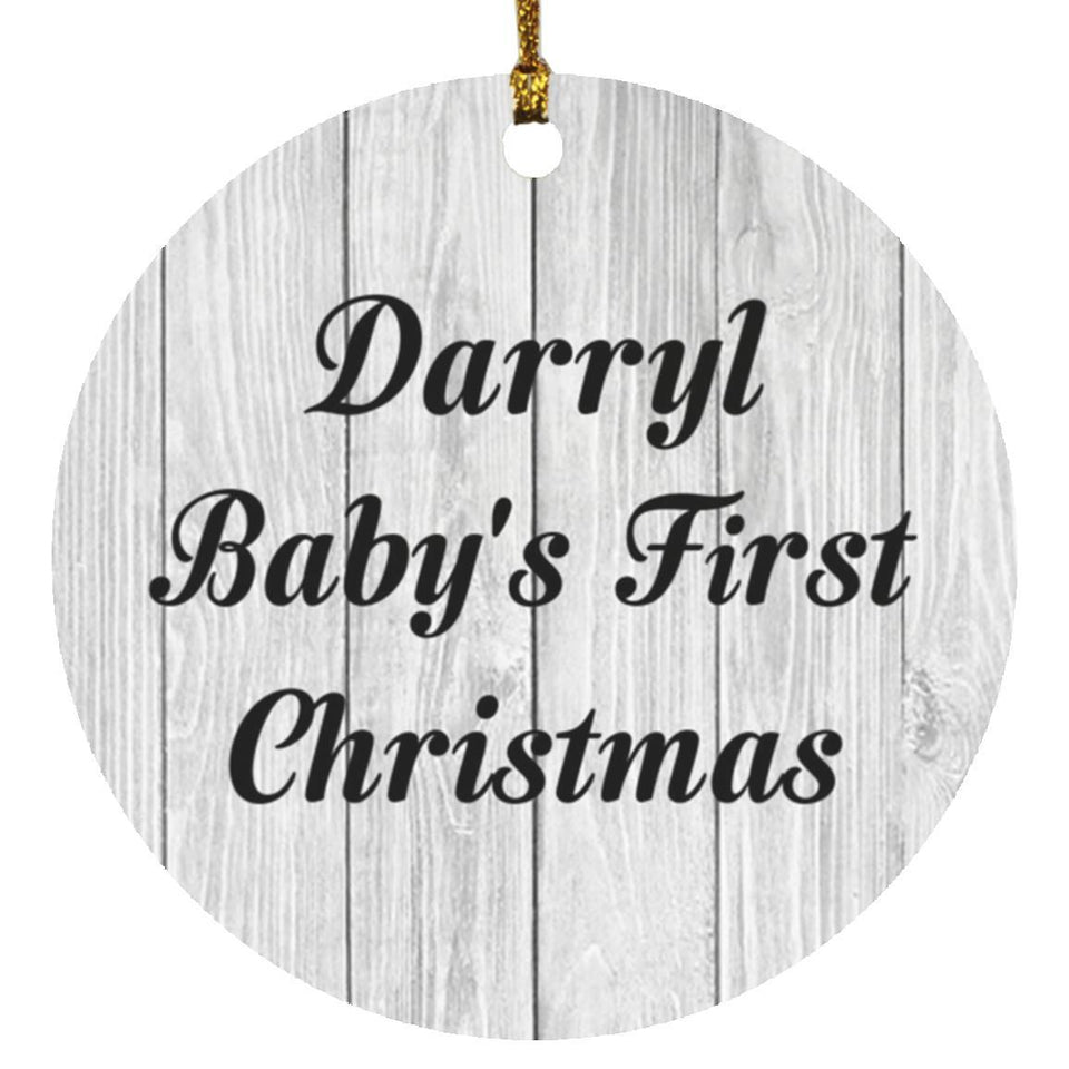 Darryl Baby's First Christmas - Circle Ornament F