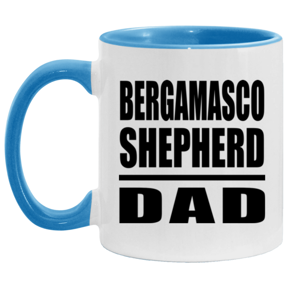 Bergamasco Shepherd Dad - 11oz Accent Mug Blue