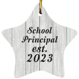 School Principal Established Est. 2023 - Star Ornament F