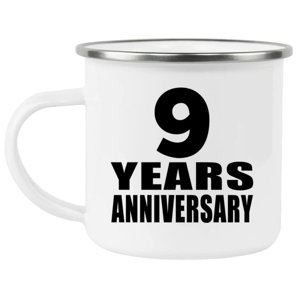 9th Anniversary 9 Years - 12oz Camping Mug