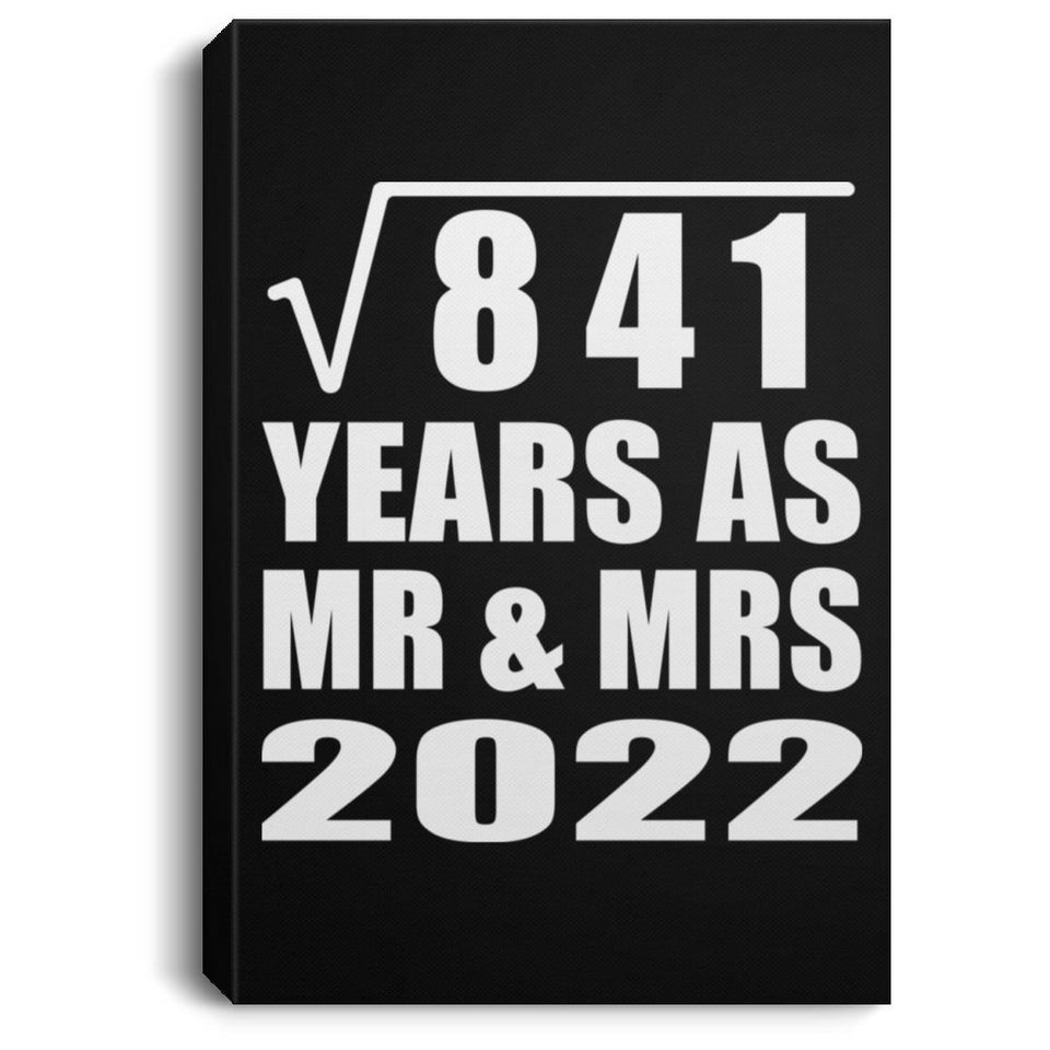 29th Anniversary Square Root of 841 Years As Mr & Mrs 2022 - Canvas Portrait