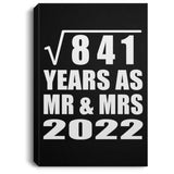 29th Anniversary Square Root of 841 Years As Mr & Mrs 2022 - Canvas Portrait
