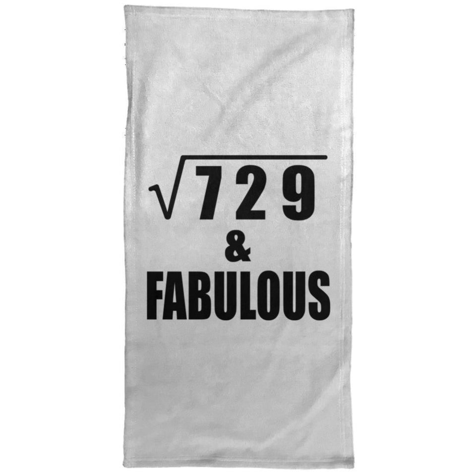 27th Birthday Square Root of 729 & Fabulous - Hand Towel