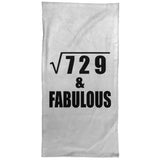 27th Birthday Square Root of 729 & Fabulous - Hand Towel