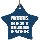 Morris Best Dad Ever - Star Ornament