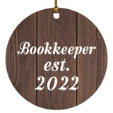 Bookkeeper Established Est. 2022 - Circle Ornament D