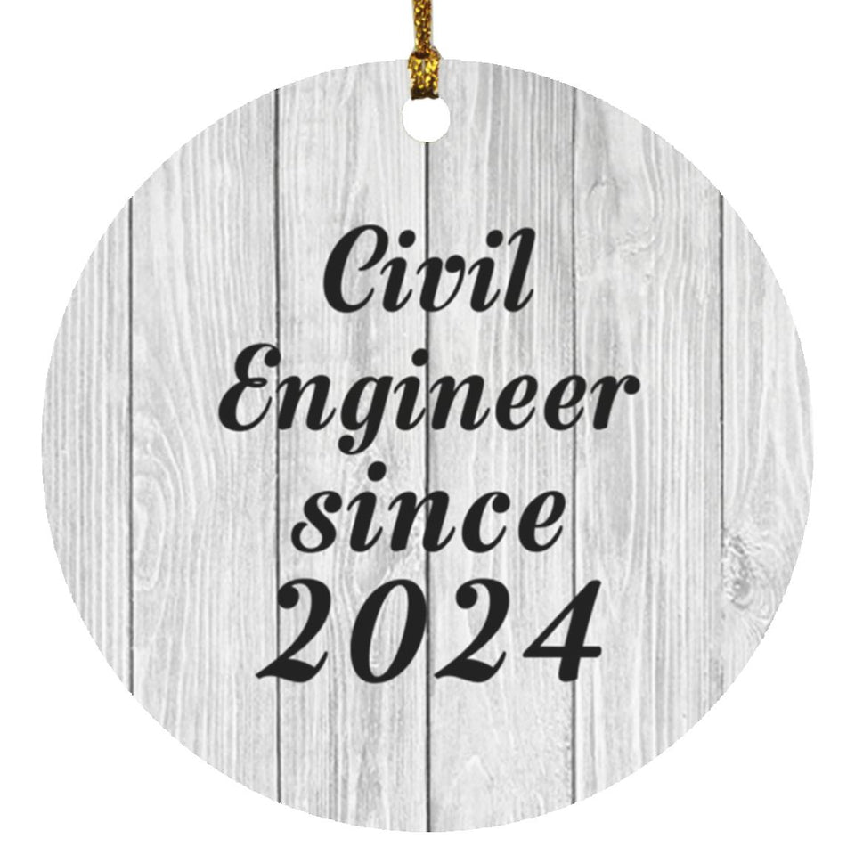 Civil Engineer Since 2024 - Circle Ornament F