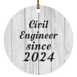 Civil Engineer Since 2024 - Circle Ornament F
