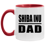 Shiba Inu Dad - 11oz Accent Mug Red