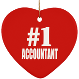 Number One #1 Accountant - Heart Ornament
