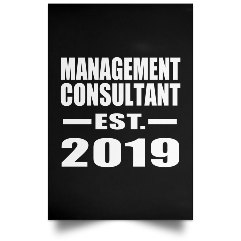 Management Consultant Established EST. 2019 - Poster Portrait