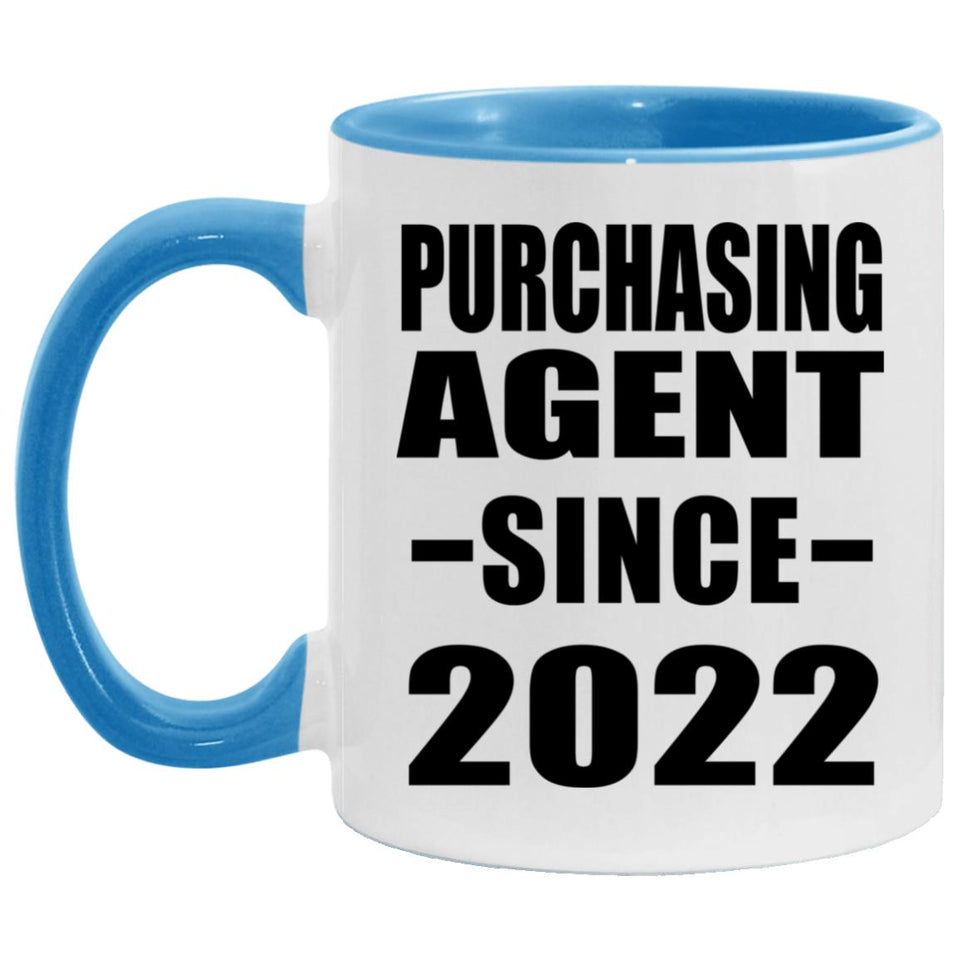 Purchasing Agent Since 2022 - 11oz Accent Mug Blue