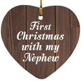 First Christmas With My Nephew - Heart Ornament D