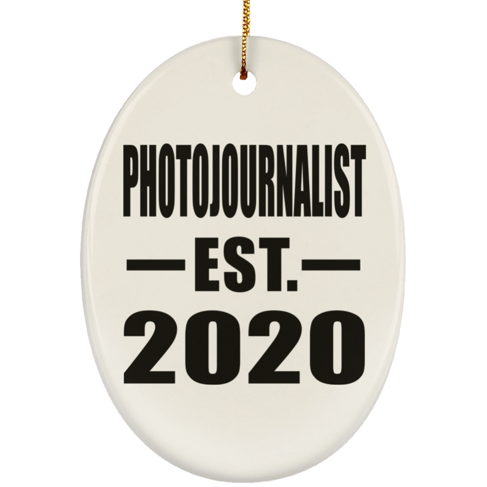 Photojournalist Established EST. 2020 - Oval Ornament