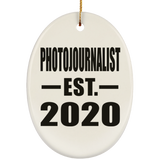 Photojournalist Established EST. 2020 - Oval Ornament