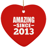 11th Birthday Amazing Since 2013 - Heart Ornament