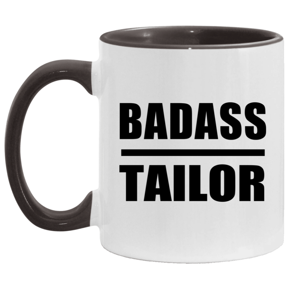 Badass Tailor - 11oz Accent Mug Black