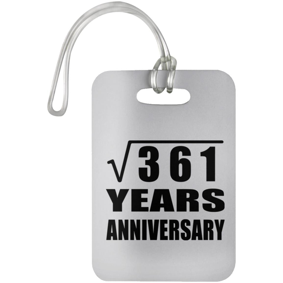 19th Anniversary Square Root of 361 Years Anniversary - Luggage Bag Tag