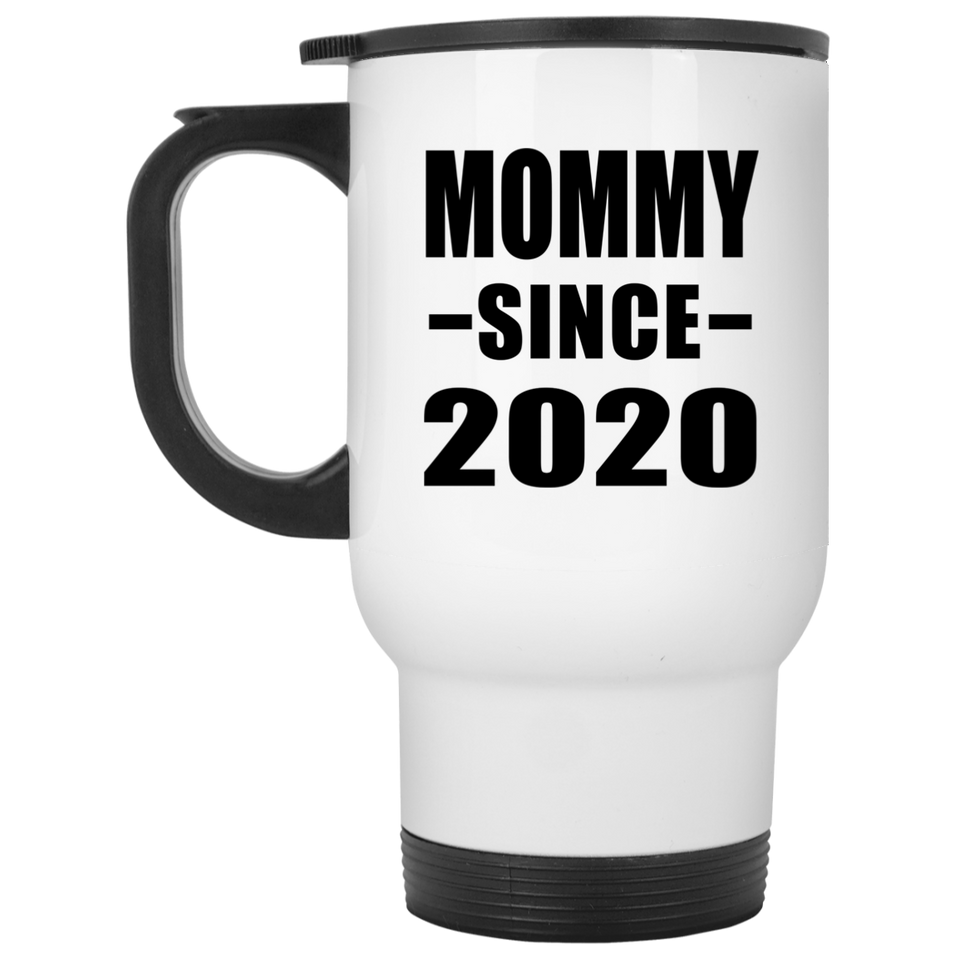 Mommy Since 2020 - White Travel Mug