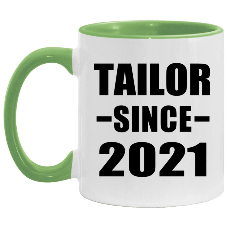 Tailor Since 2021 - 11oz Accent Mug Green