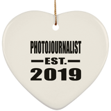 Photojournalist Established EST. 2019 - Heart Ornament