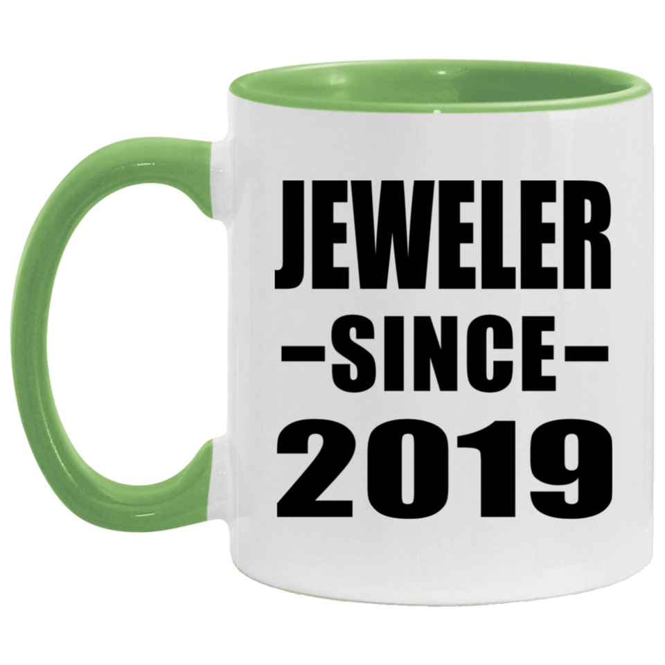 Jeweler Since 2019 - 11oz Accent Mug Green