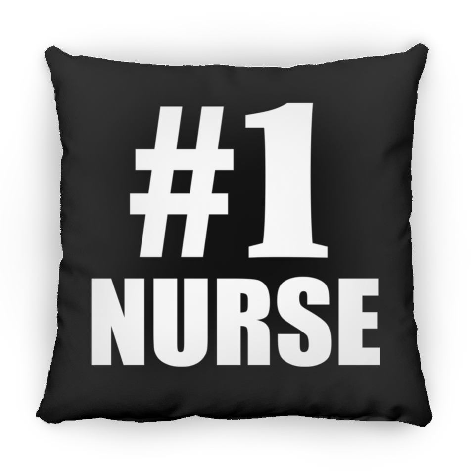 Number One #1 Nurse - Throw Pillow Black