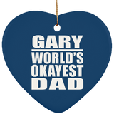 Gary World's Okayest Dad - Heart Ornament