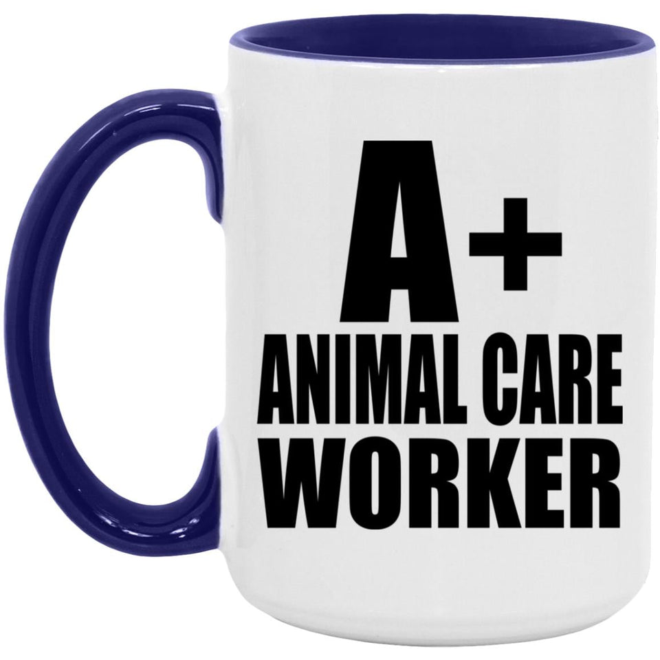 A+ Animal Care Worker - 15oz Accent Mug Purple